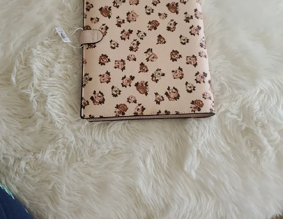 Coach Pink Floral Planner with Snap Closure - Picture 3 of 3